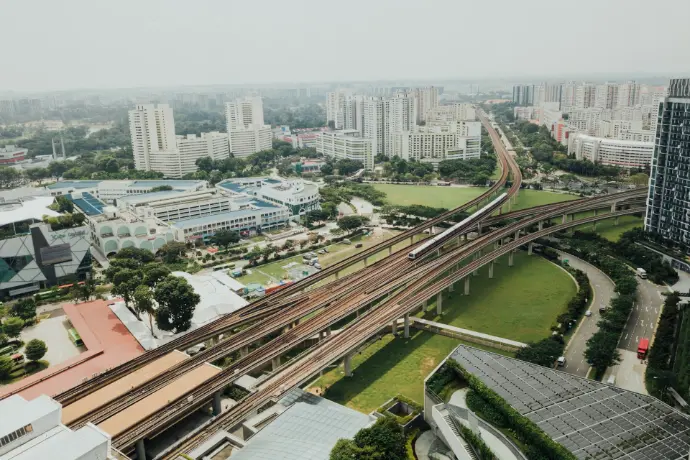 aerial photo of roads near high-rise buildings, Infrastructure